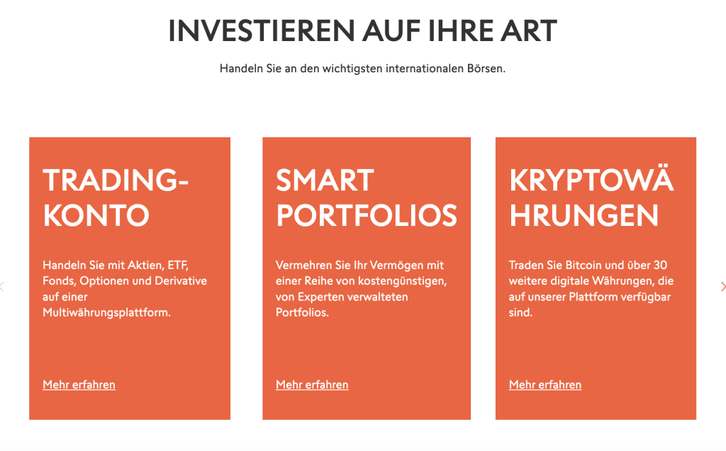 Swissquote website screenshot