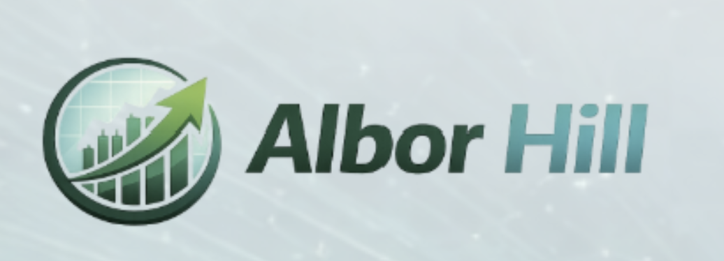 Offizielles AlborHill Logo mit modernem Finanz- und Wachstumssymbol